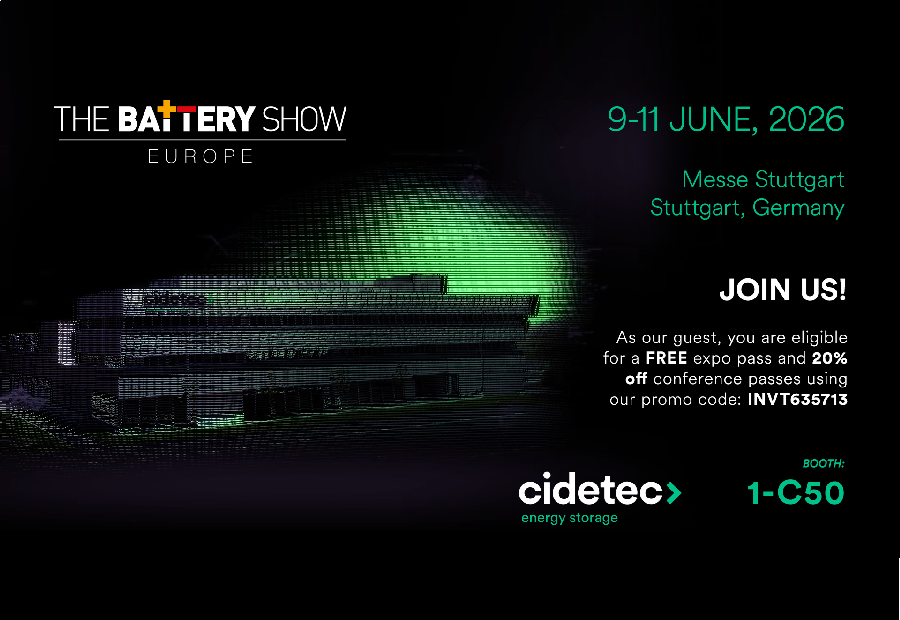 CIDETEC Energy Storage at the Battery Show Europe